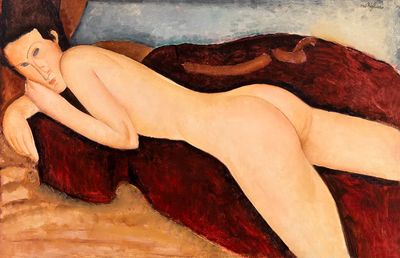 Amedeo Modigliani's Reclining Nude Back. poster print