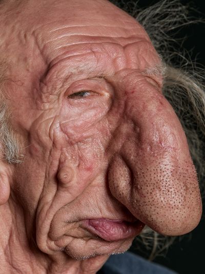 Surreal Elderly Portrait Print. poster