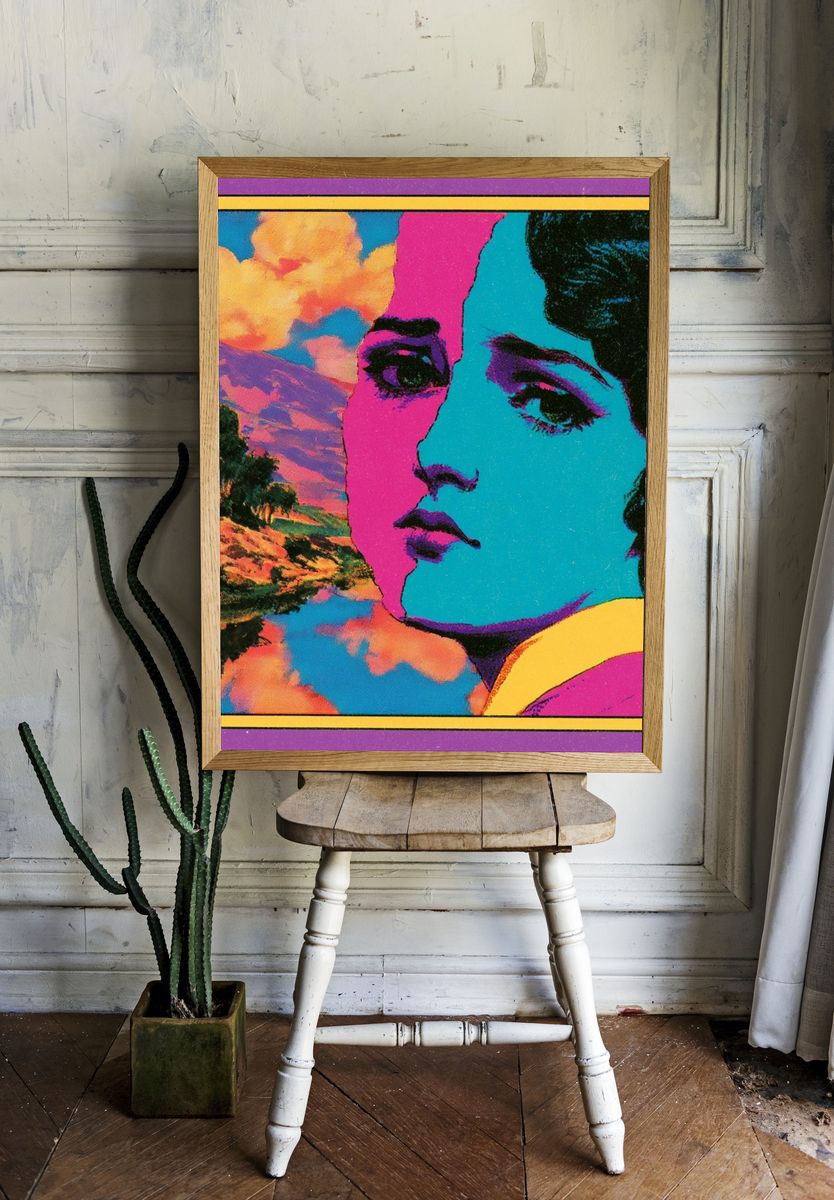 Pop Art Portrait Poster. — room view 1