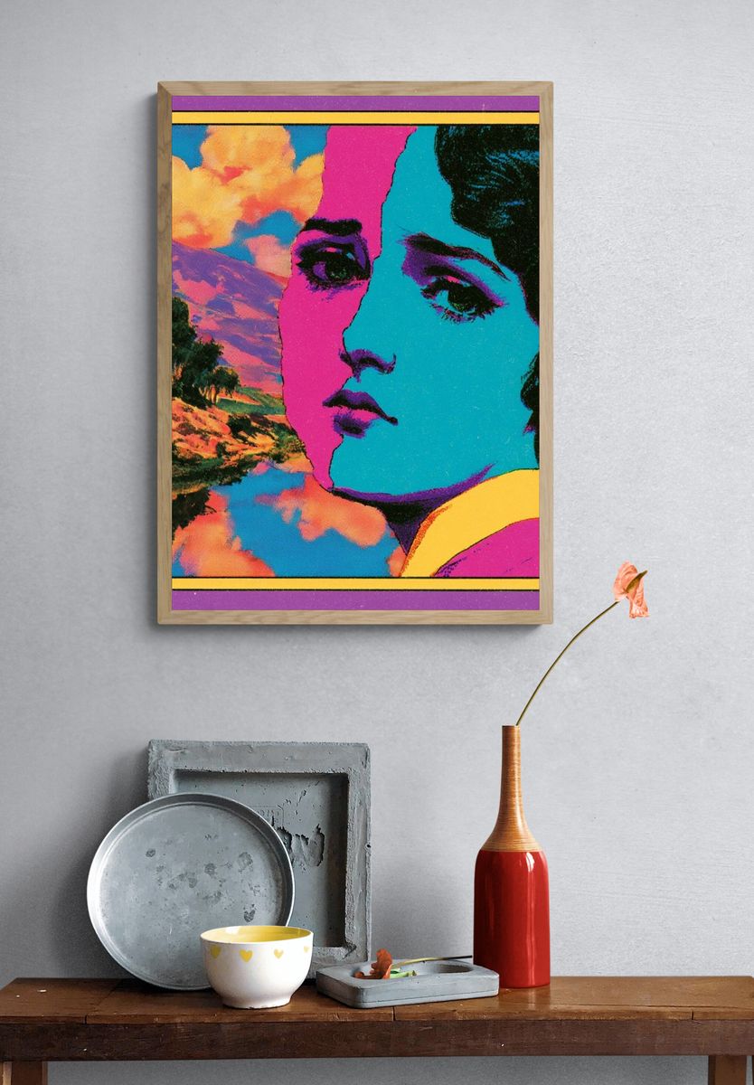 Pop Art Portrait Poster. — room view 3