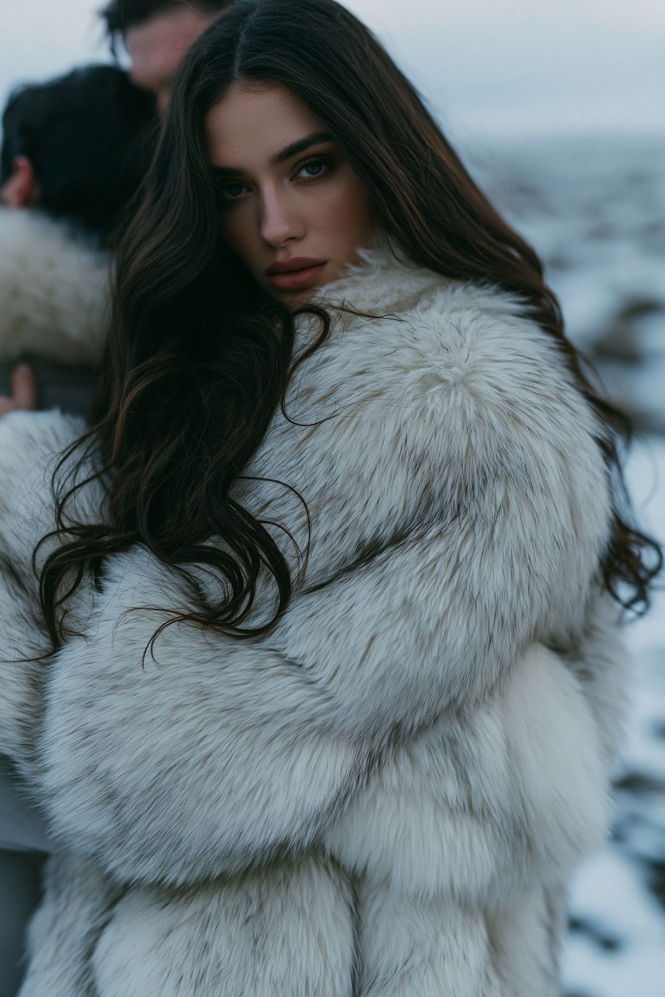 Fur Coat Portrait Photography Poster. poster — photography art