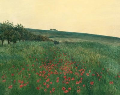 Red poppies (1910) oil painting. poster print