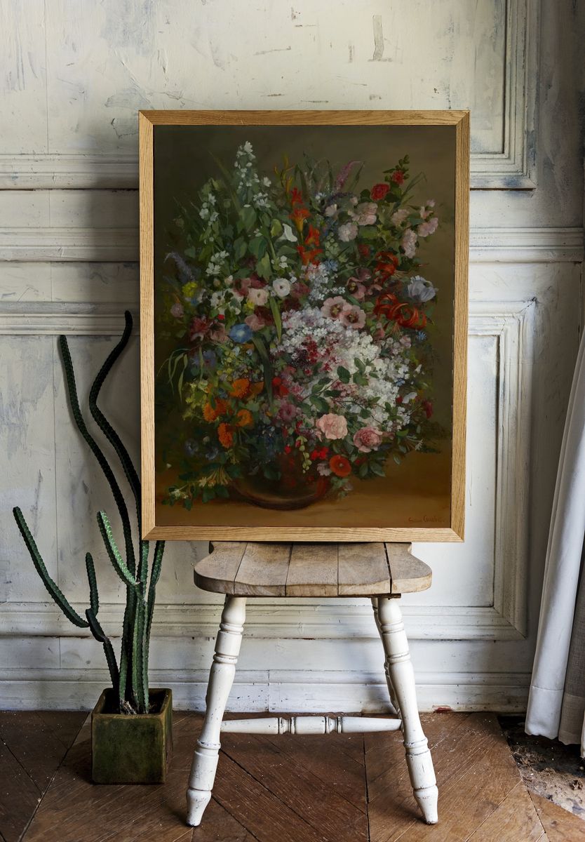 Floral Bouquet Still Life Print. room preview