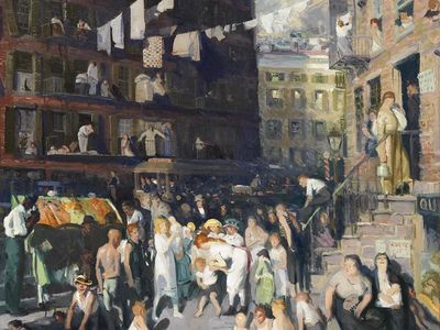 Urban Life in the 1930s — Fine Art Print. poster print