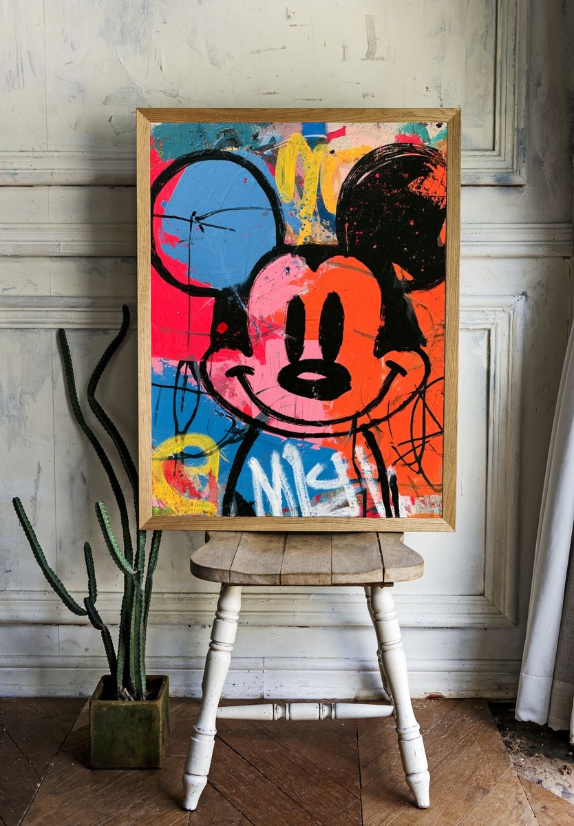 Mickey Graffiti Pop Art Poster. — room view 1