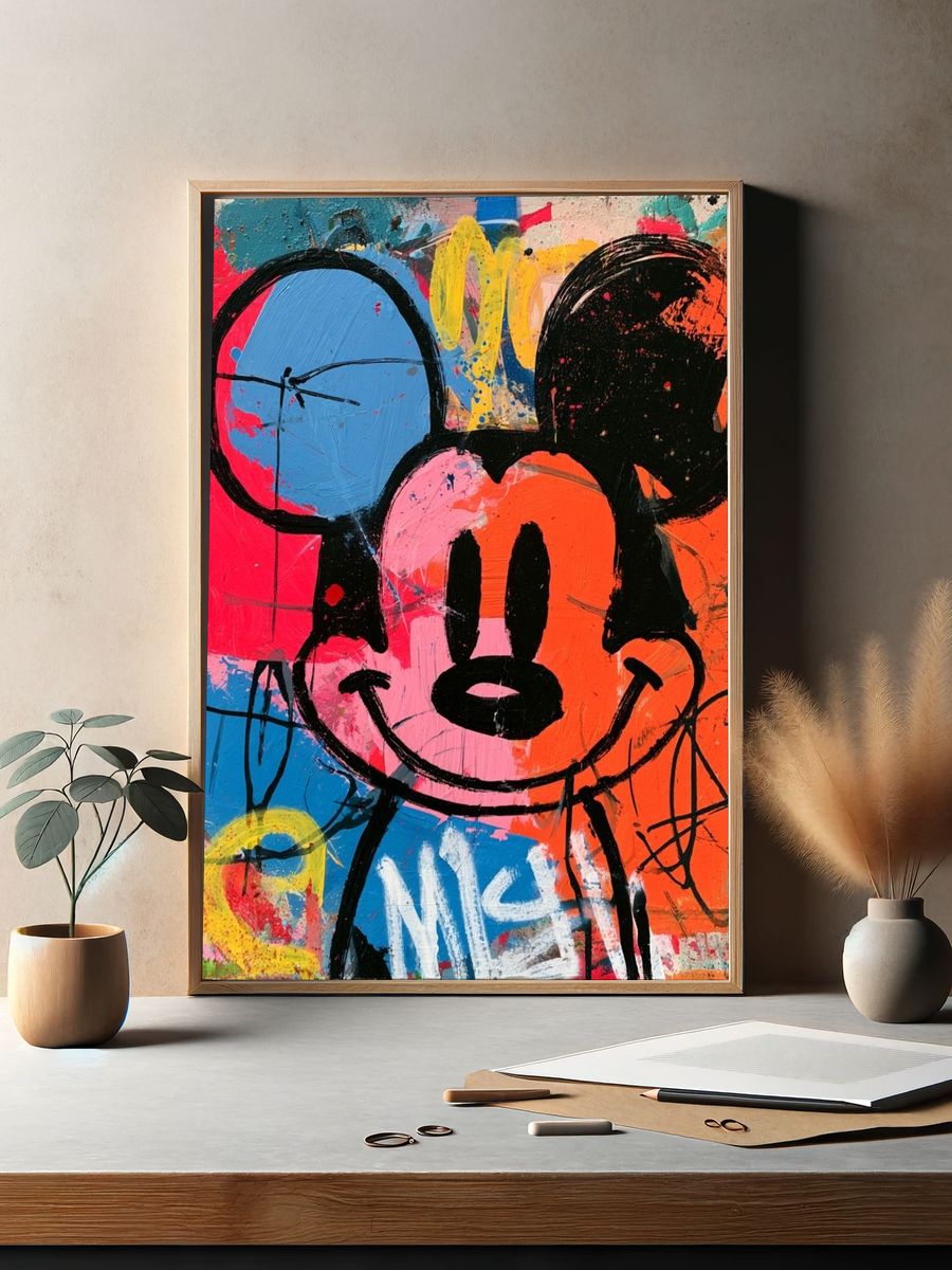 Mickey Graffiti Pop Art Poster. — room view 2