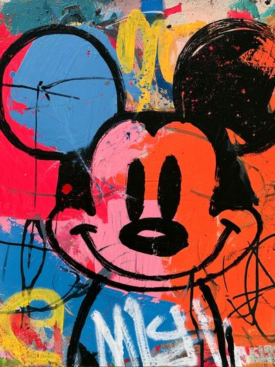Mickey Graffiti Pop Art Poster. poster