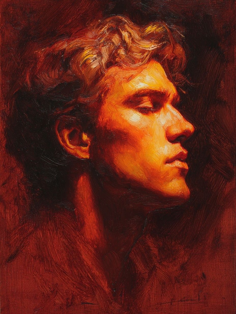 Red Portrait Fine-Art Poster. poster — fine-art art