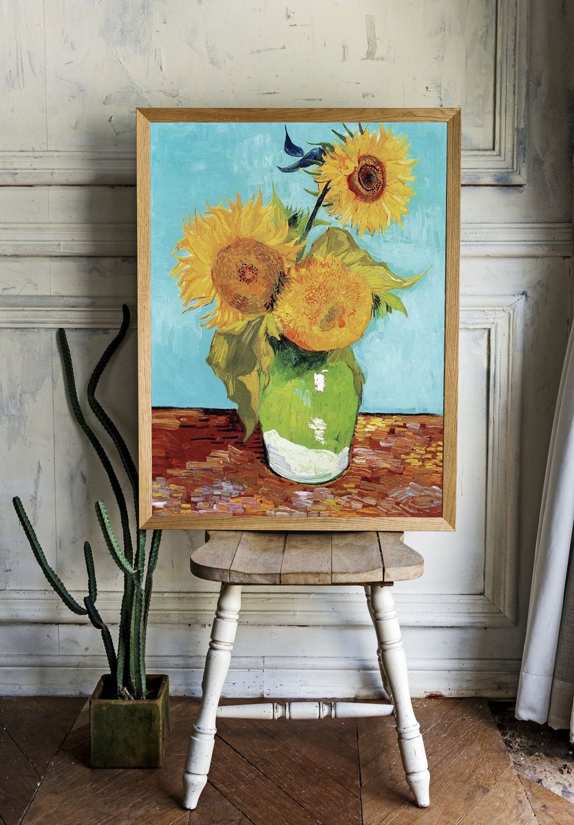 Sunflowers — Fine Art Print. — room view 1