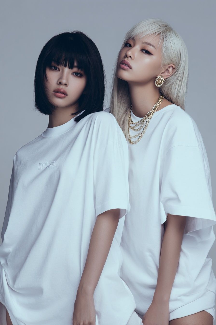 Fashion Portrait Duo Poster. poster detail