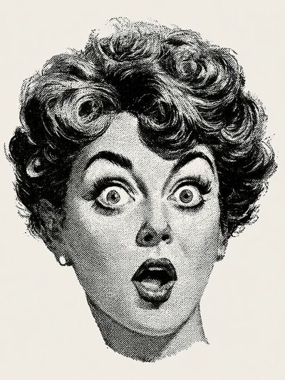 Surprised Woman Pop-Art Poster. poster