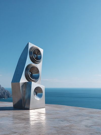 Modern Speaker Sculpture — Fine Art Print. poster print