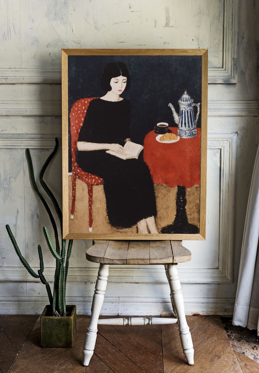 Woman Reading — Fine Art Print room preview