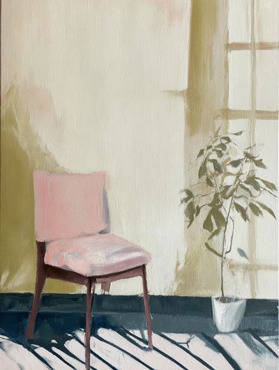 Sunlit Chair Interior Painting Poster. poster print