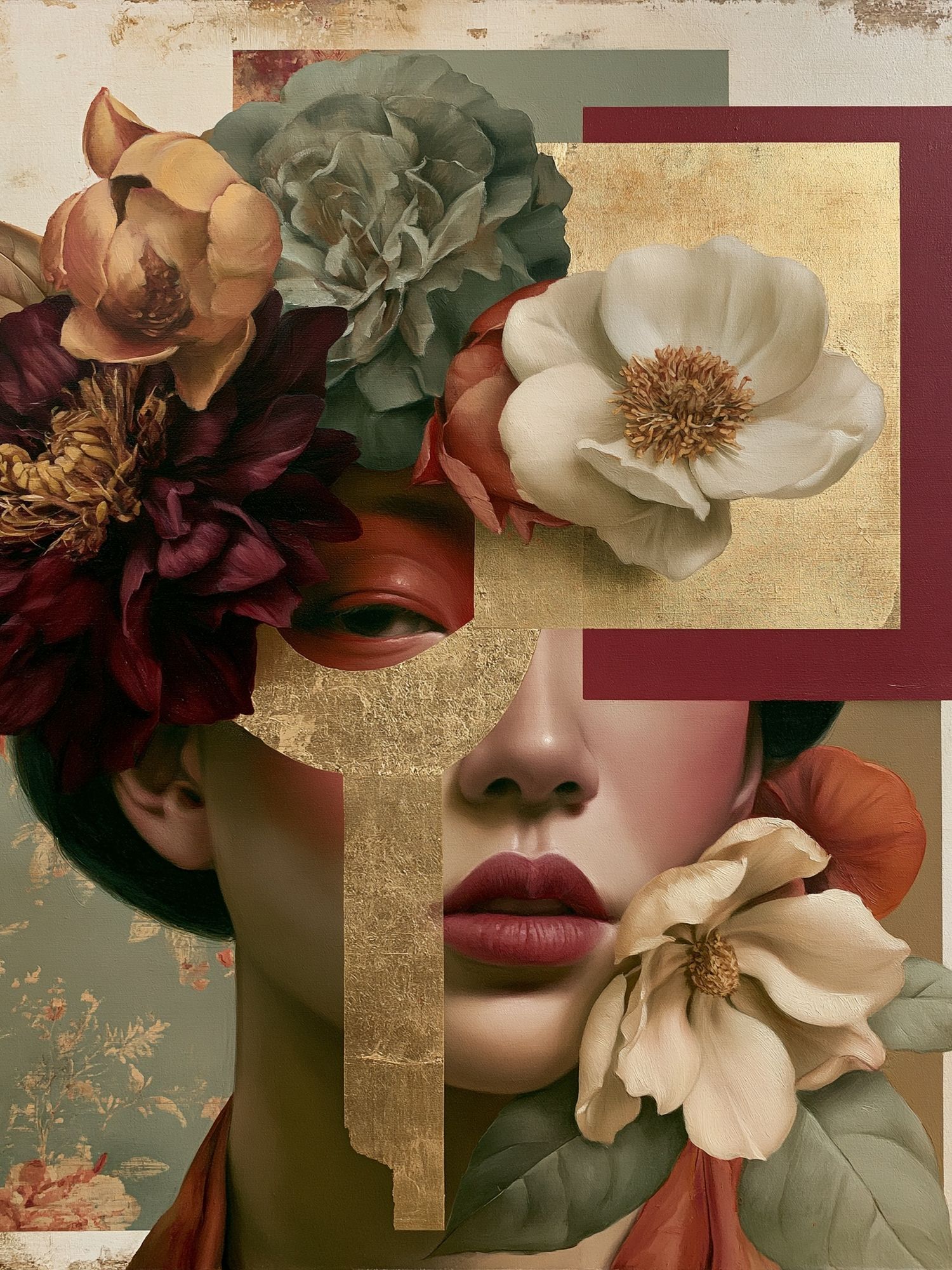 Floral Portrait Fine-Art Poster. poster — fine-art art
