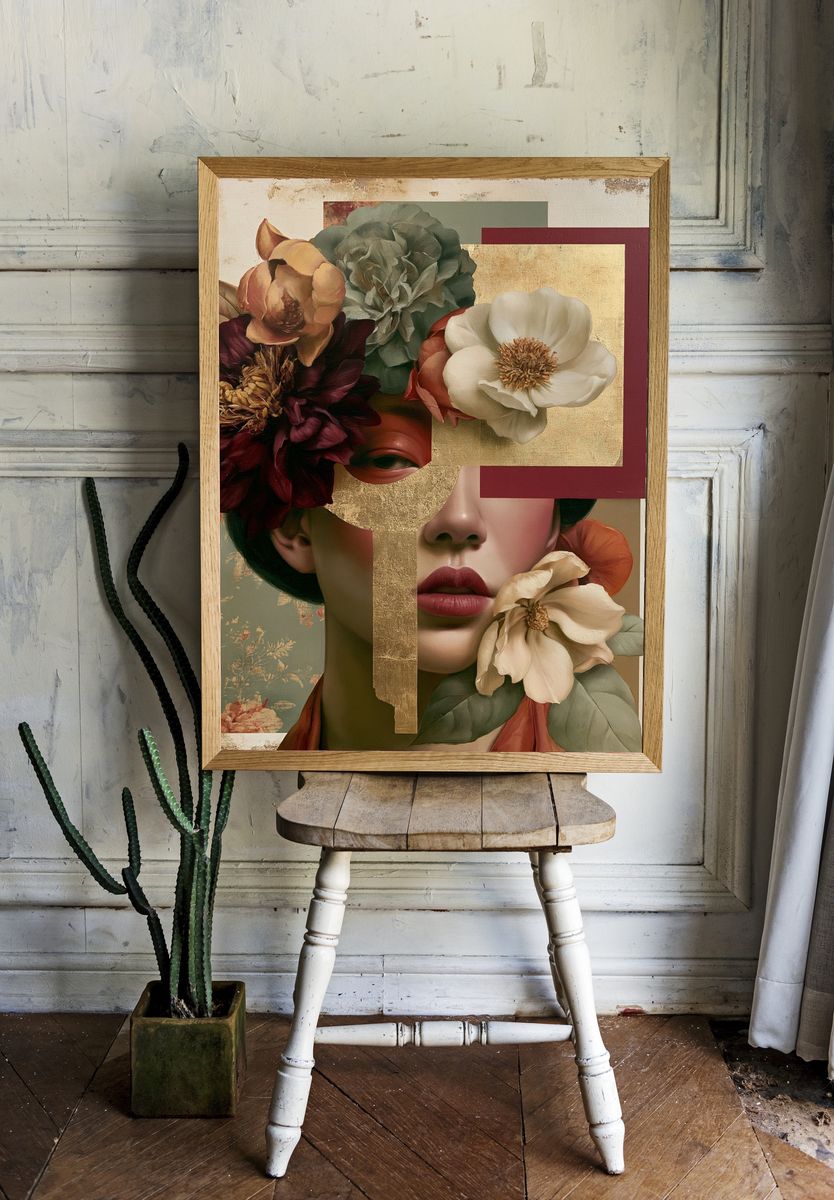 Floral Portrait Fine-Art Poster. room preview
