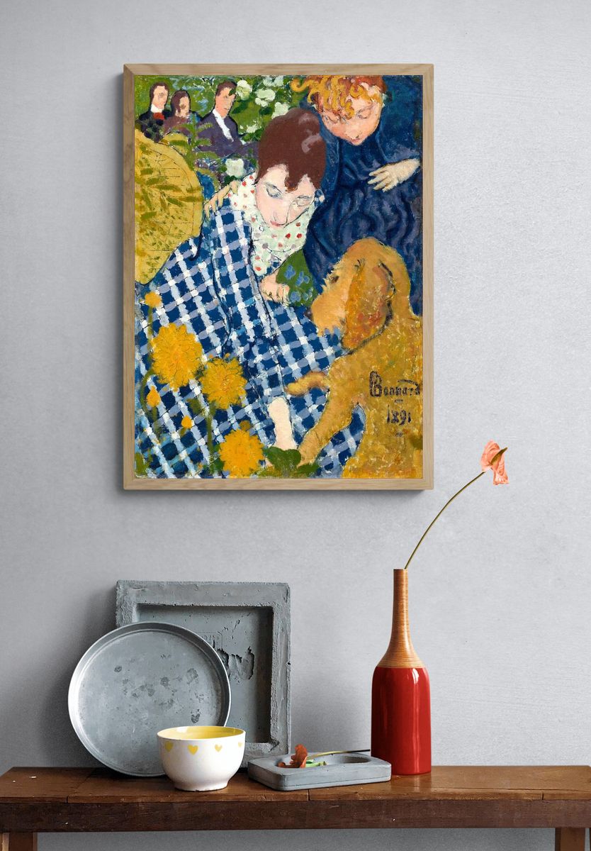 Women Dog (1891) painting high. — room view 3