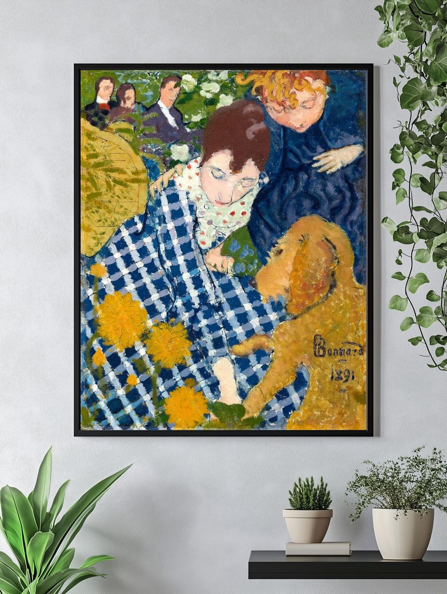 Women Dog (1891) painting high. — room view 4