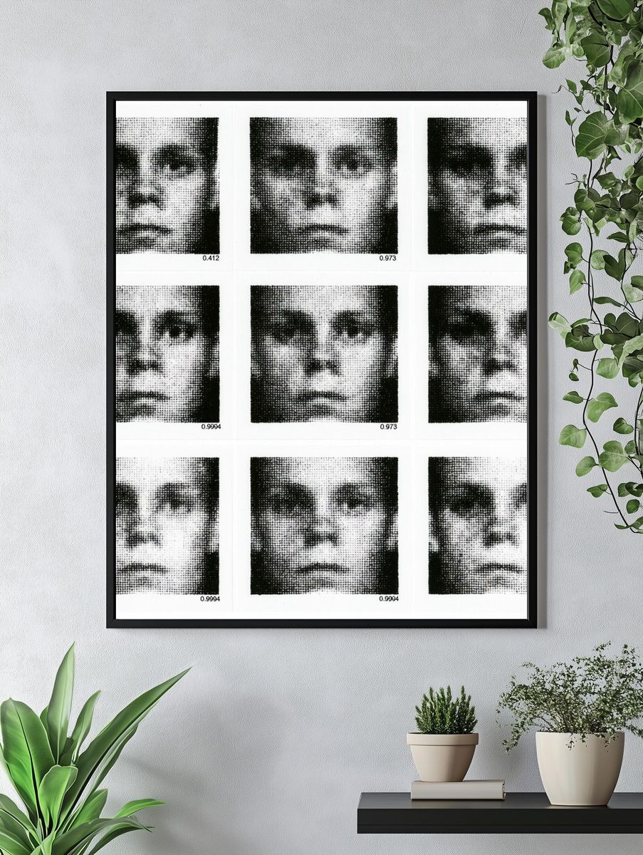 Warhol Face Grid Print. — room view 4