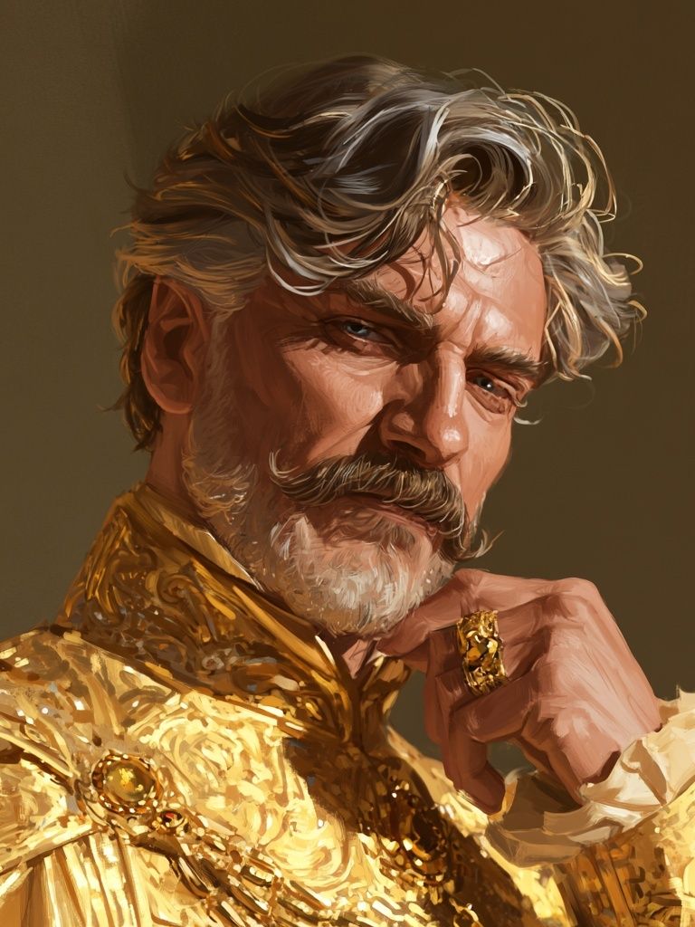 Gilded Gentleman Portrait Print. poster detail
