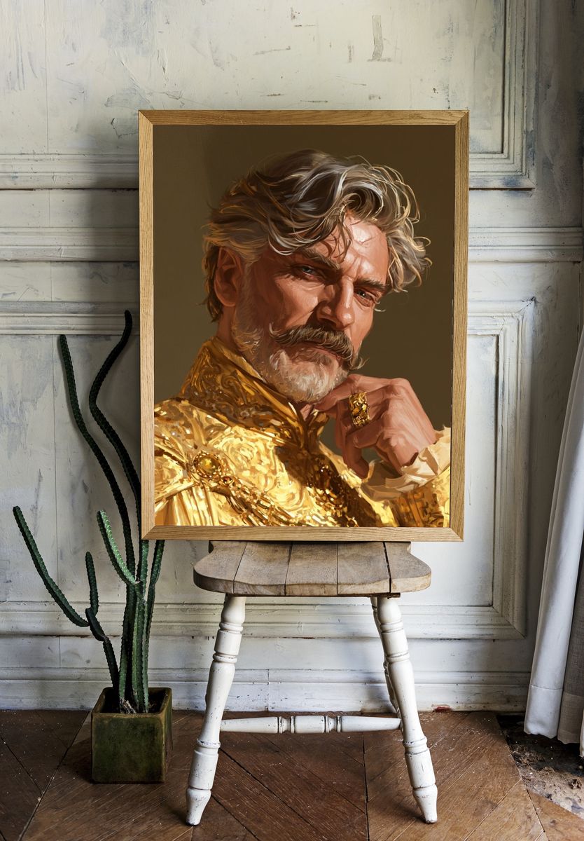 Gilded Gentleman Portrait Print. — room view 1