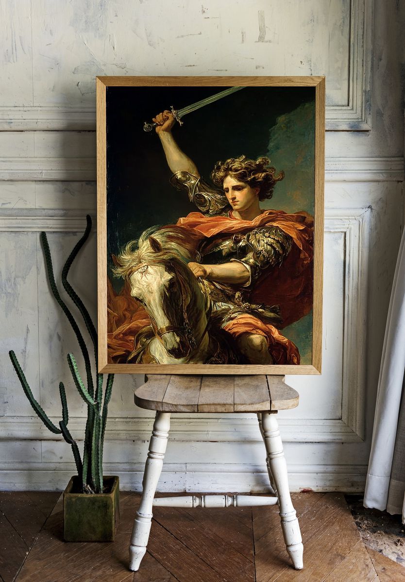 Knight on Horseback Fine-Art Print. — room view 1