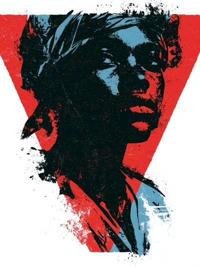 Abstract Portrait Pop-Art Poster.