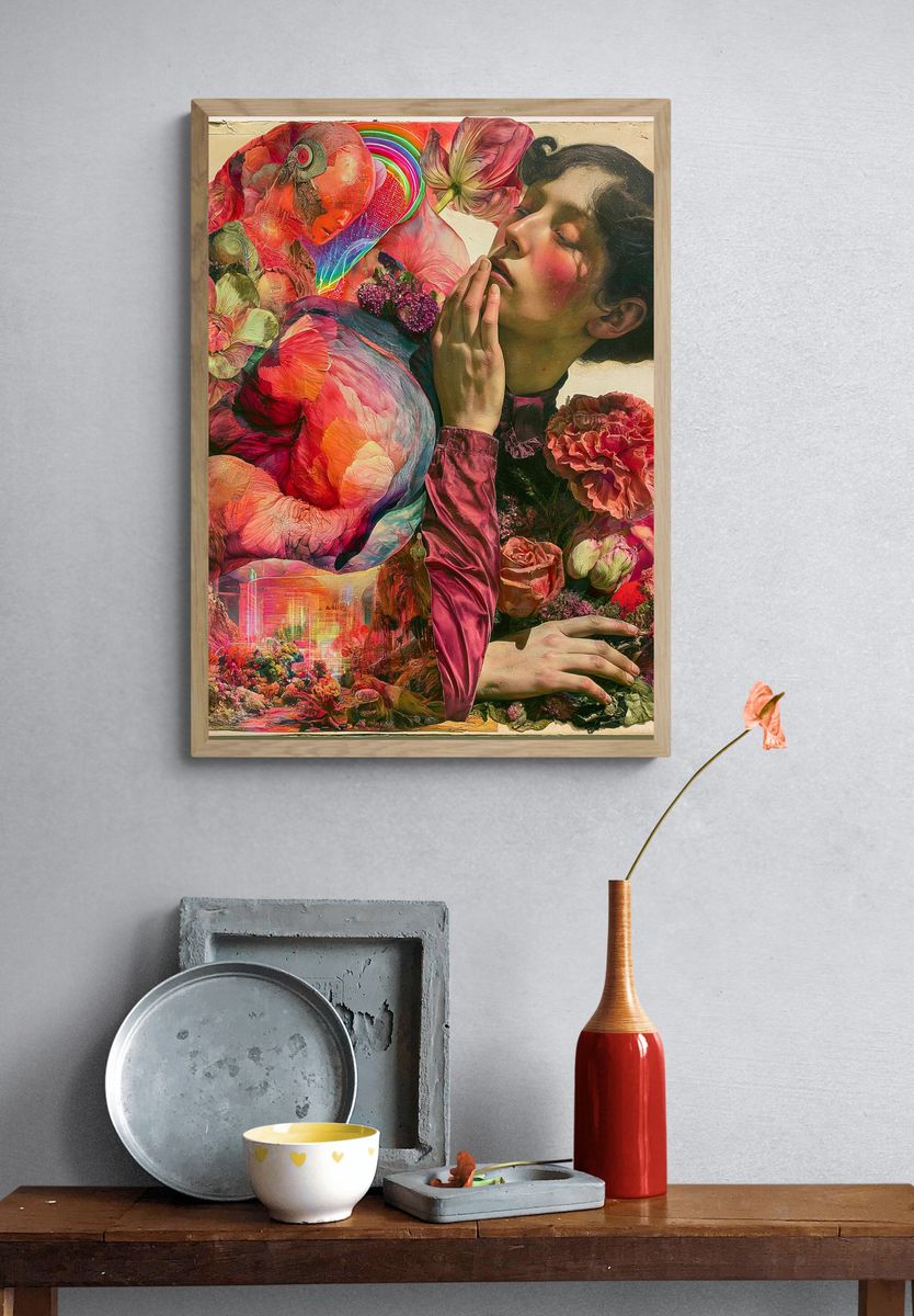 Floral Dream Portrait Print. — room view 3