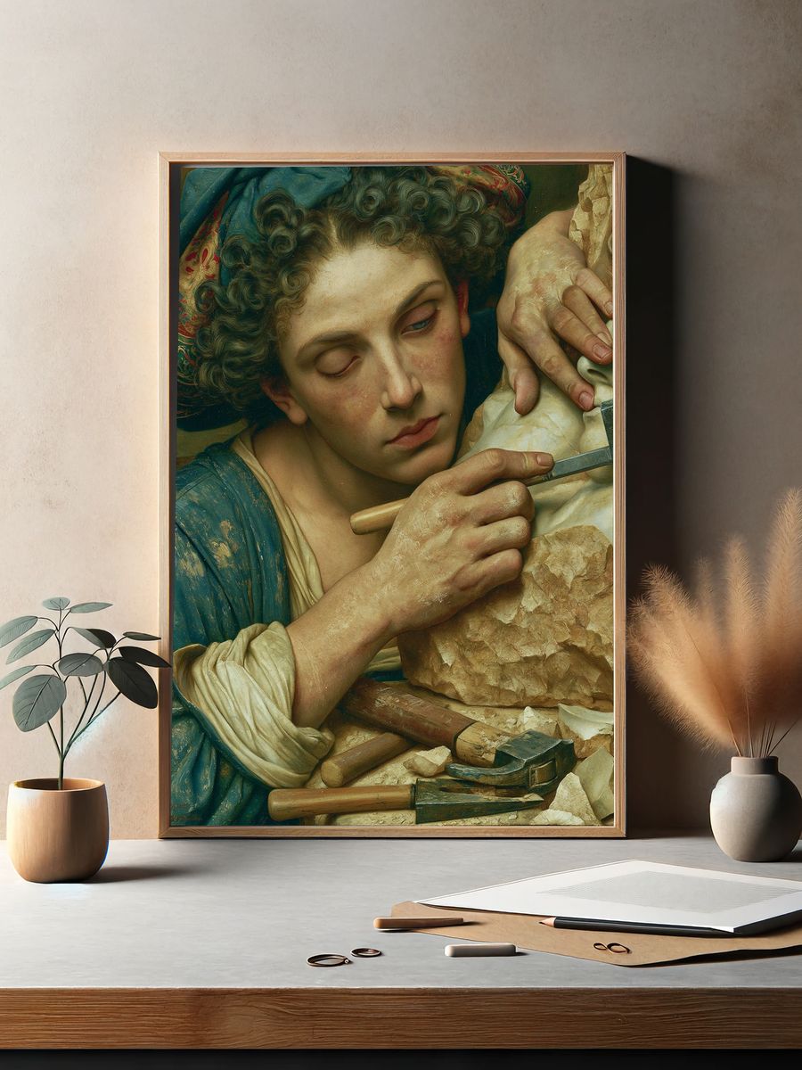 Classical Sculptor Fine-Art Poster. — room view 2