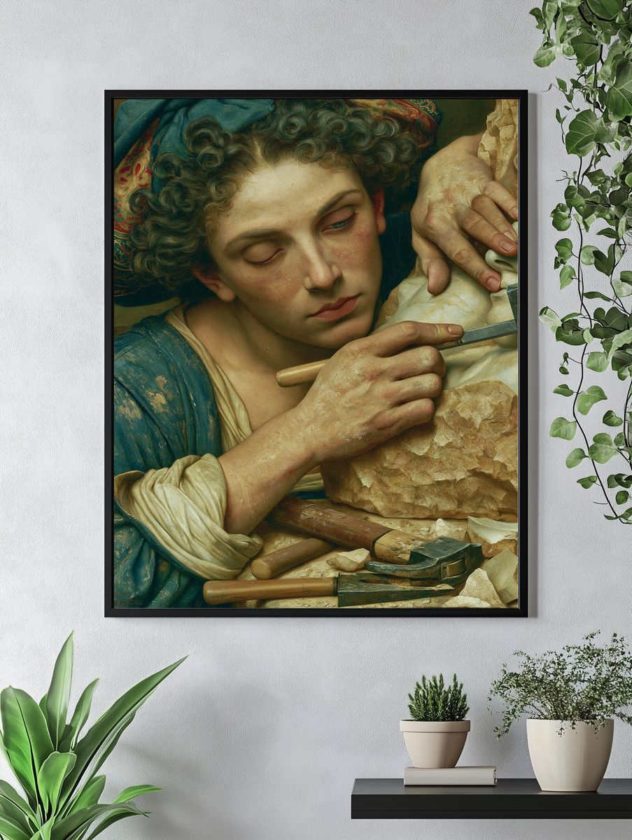Classical Sculptor Fine-Art Poster. — room view 4