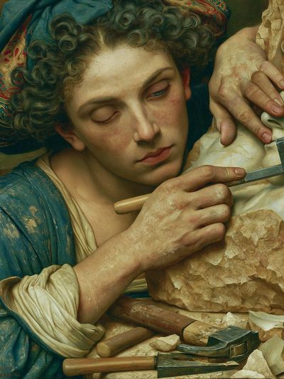 Classical Sculptor Fine-Art Poster.
