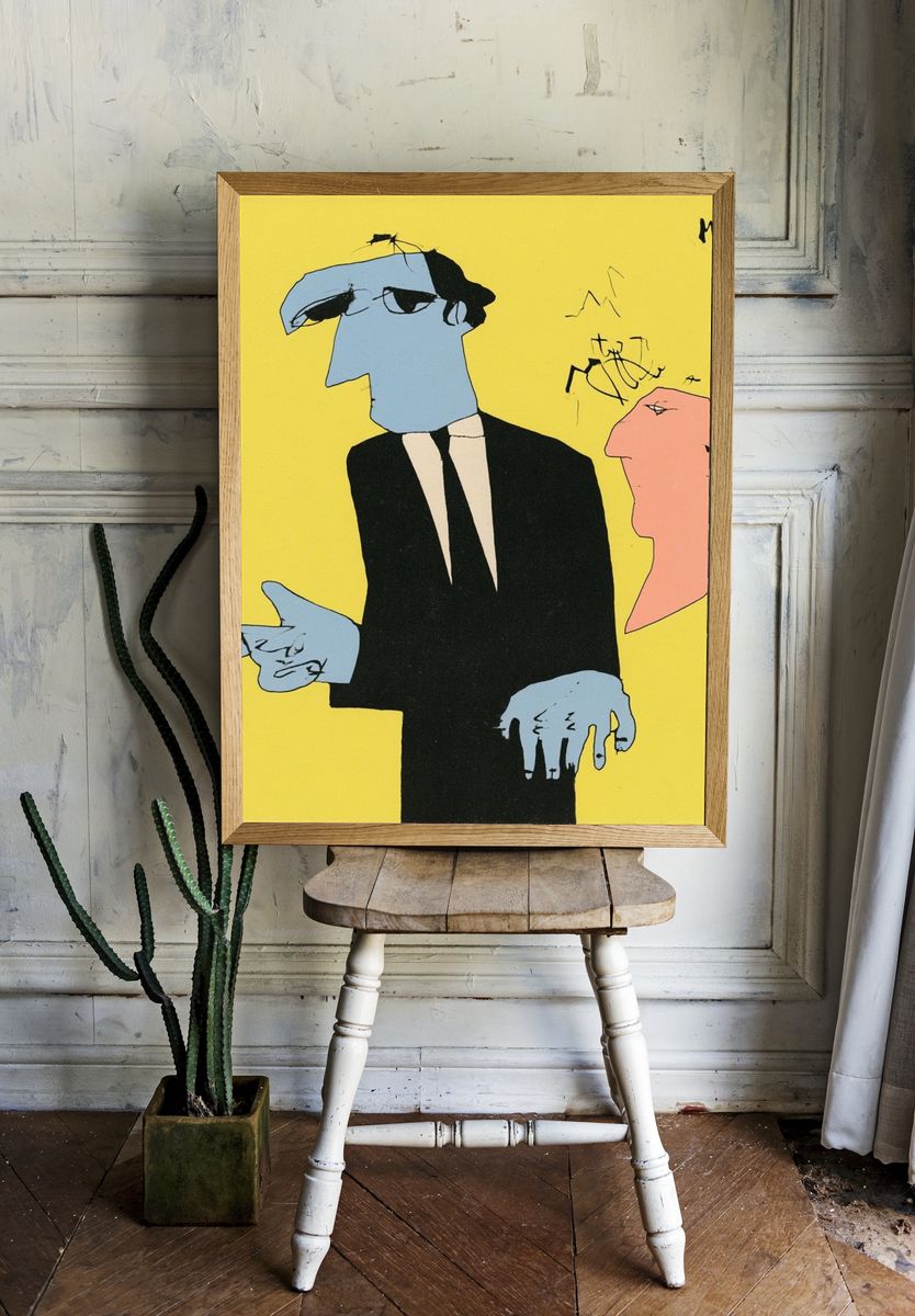Abstract Figure Pop-Art Poster. — room view 1