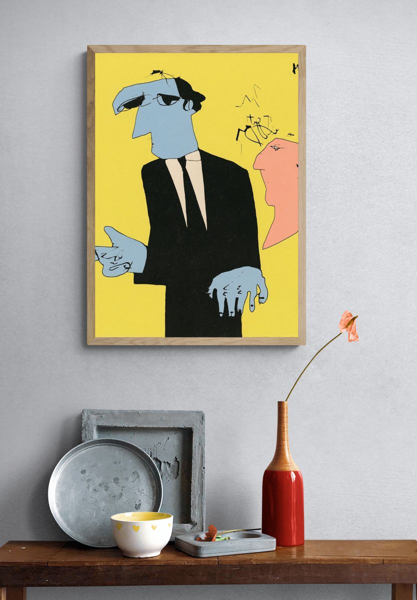 Abstract Figure Pop-Art Poster. — room view 3