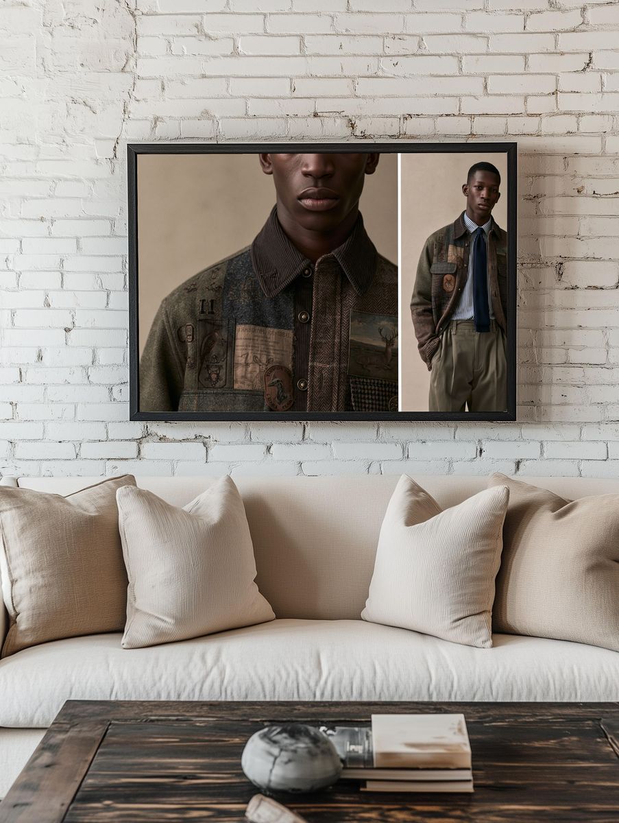 Editorial Fashion Portrait Poster. — room view 1