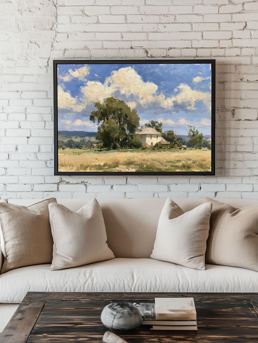 Countryside Clouds Fine-Art Print. room preview
