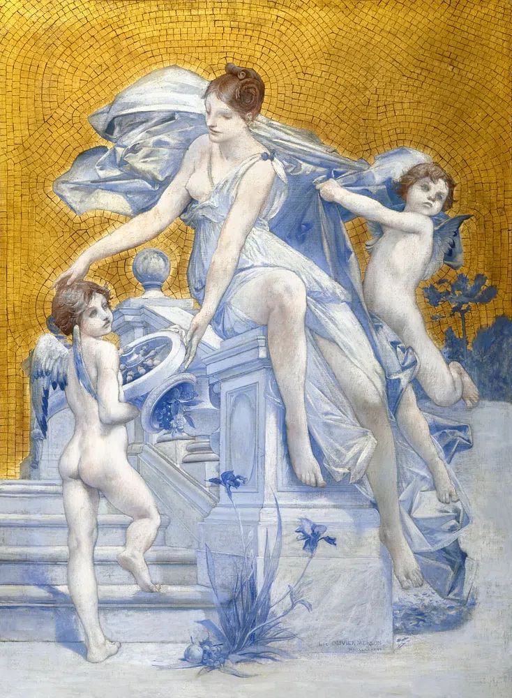 Allegory Fortune (1896) painting high. poster detail
