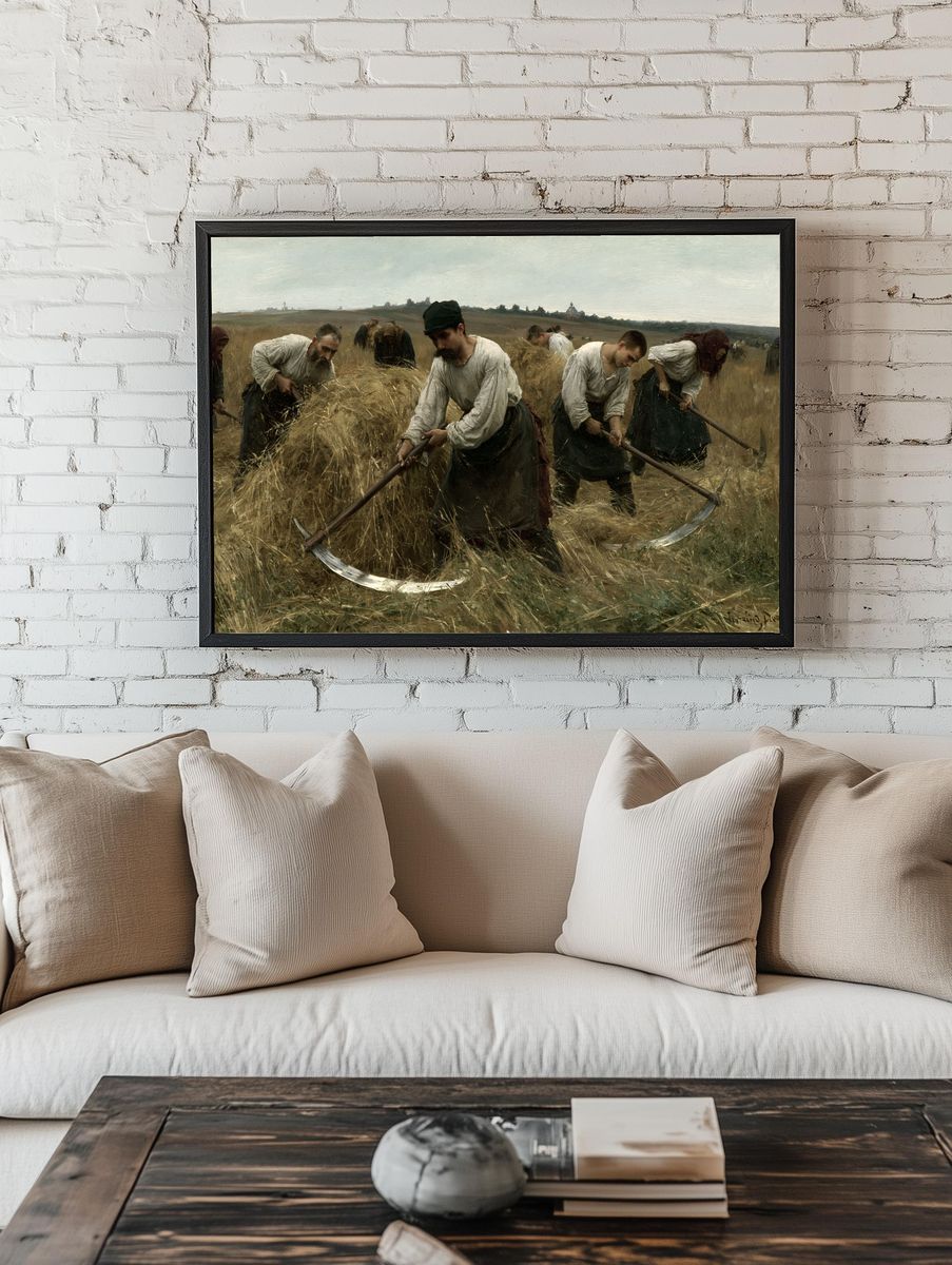 Harvesters in the Field Fine-Art Print. — room view 1
