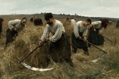 Harvesters in the Field Fine-Art Print. poster