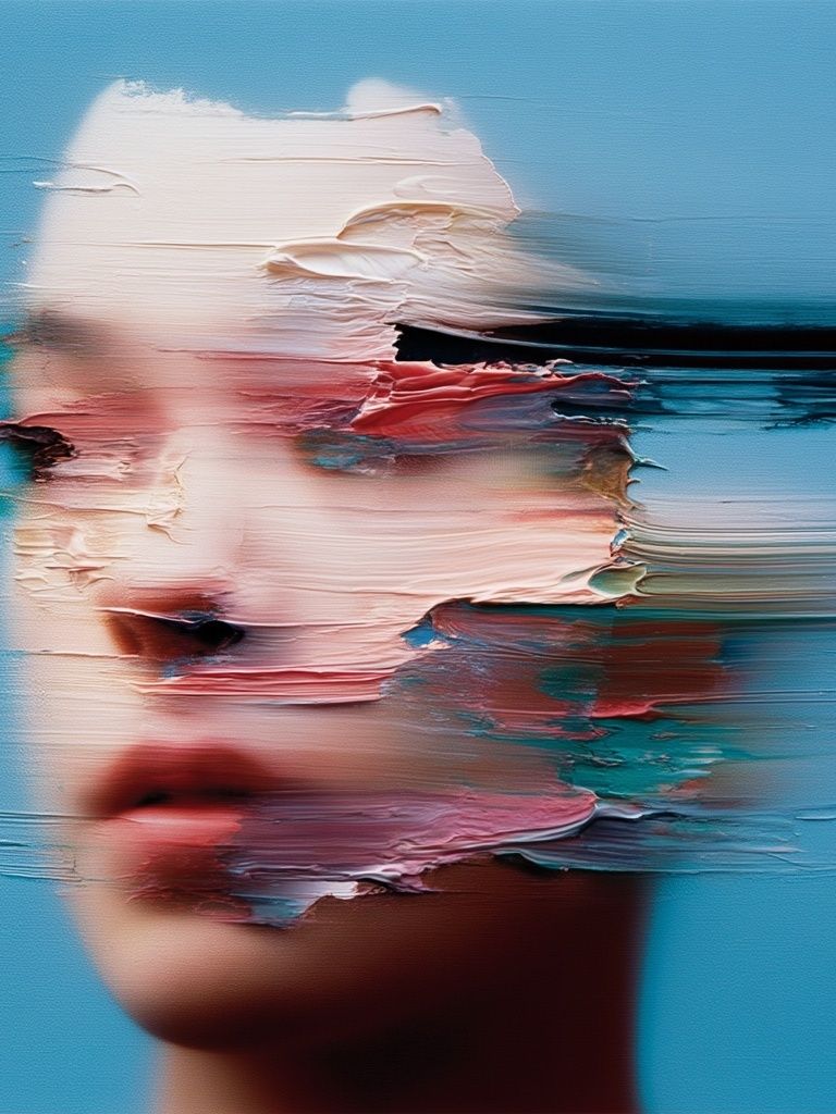 Glitched Portrait Fine-Art Poster. poster — fine-art art