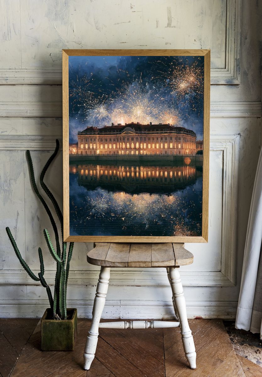 Palace Fireworks Night — Fine-Art Print. room preview