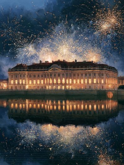 Palace Fireworks Night — Fine-Art Print. poster print