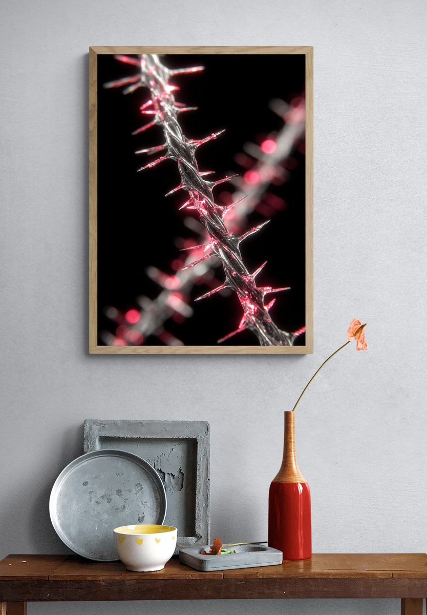 Abstract Thorny Structure — Fine Art Print. — room view 3