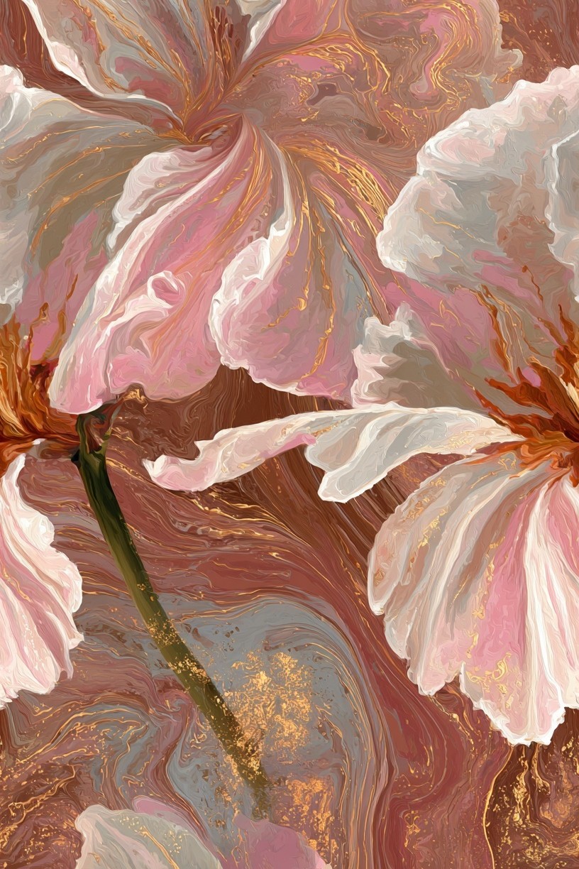 Elegant Floral Abstract Poster. poster — fine-art art