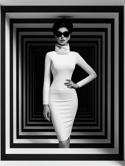Monochrome Fashion Portrait Poster.