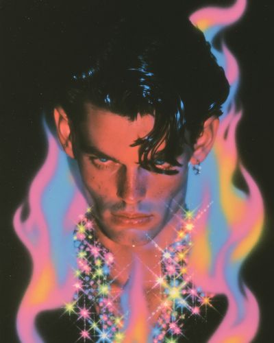 Neon Portrait Fine-Art Poster. poster