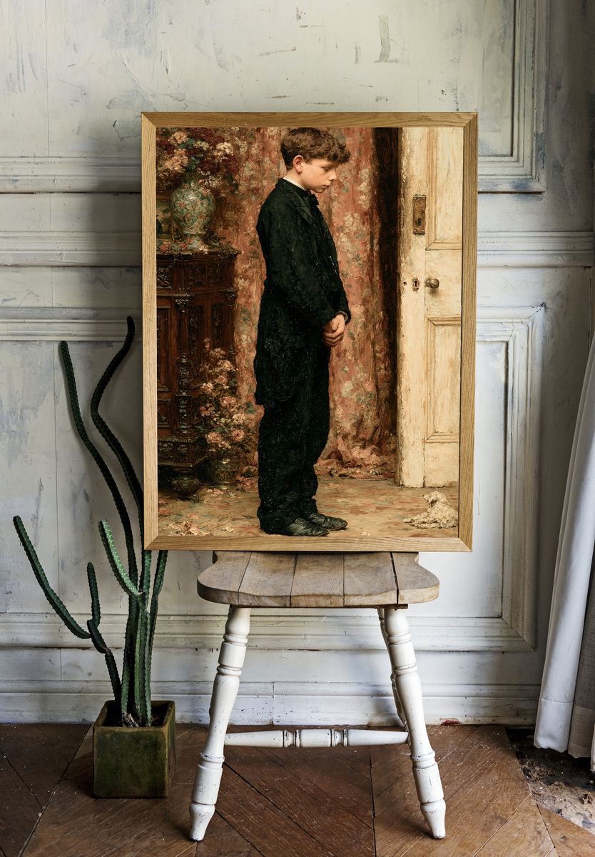 Boy in Black Suit Fine-Art Print. — room view 1