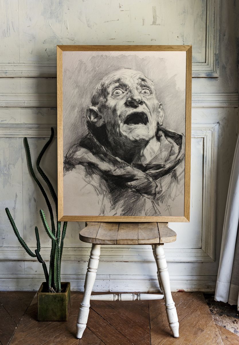 Screaming Monk — Fine Art Print room preview