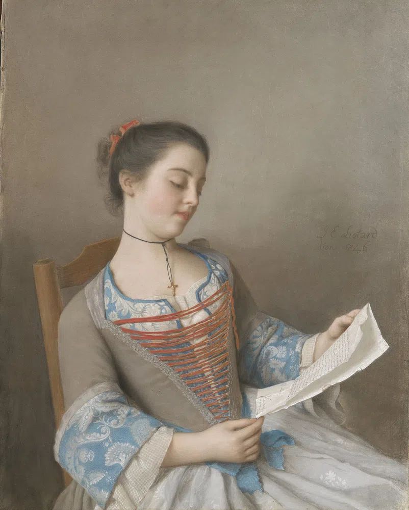 Young Woman Reading — Fine Art Print. poster — fine-art art