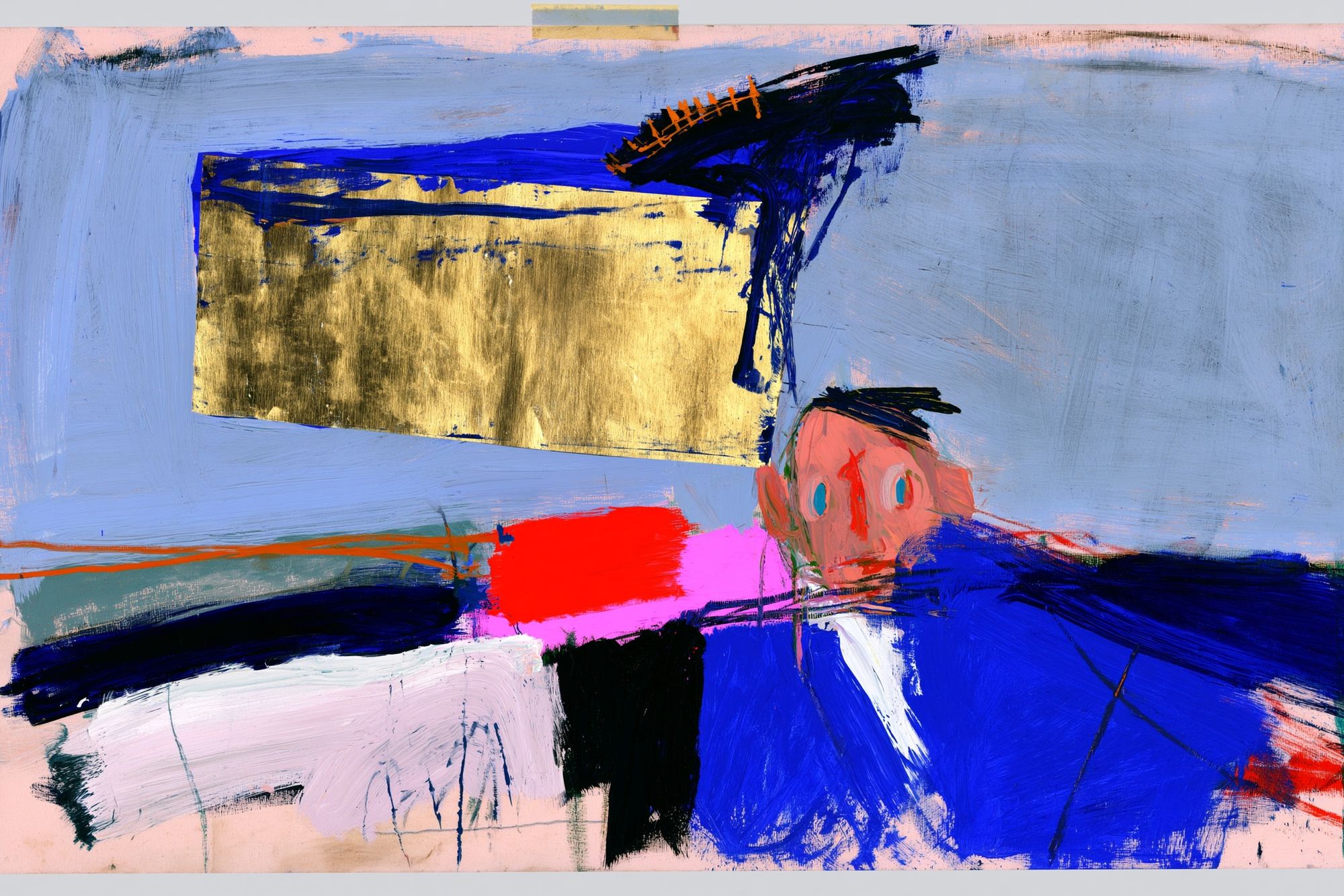 Abstract Brushstroke Portrait Poster. poster — fine-art art