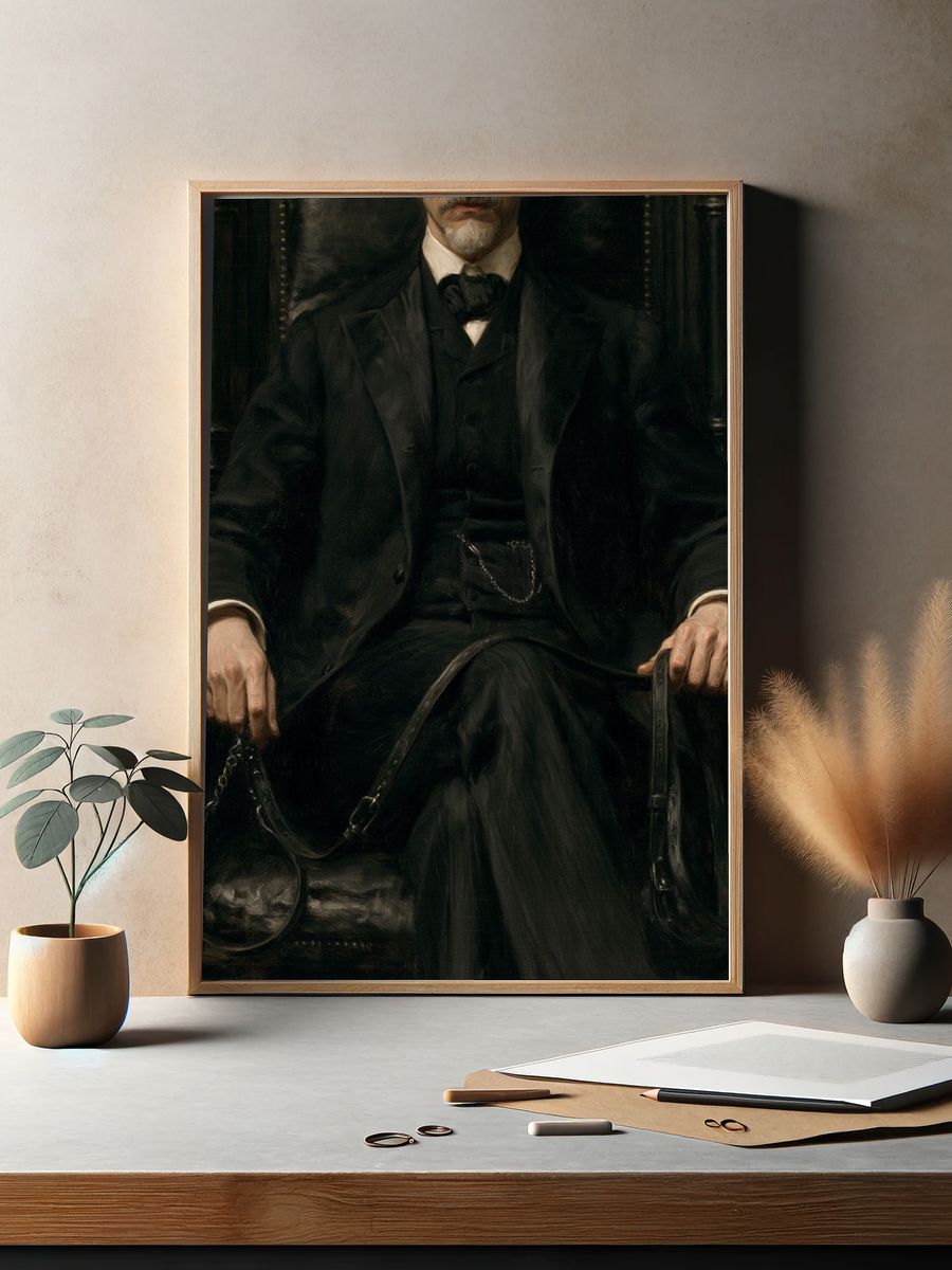Victorian Gentleman Portrait Print. — room view 2